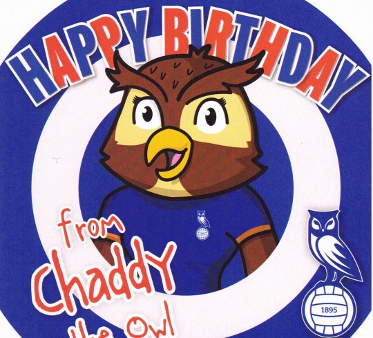 Oldham Chaddy Birthday Card