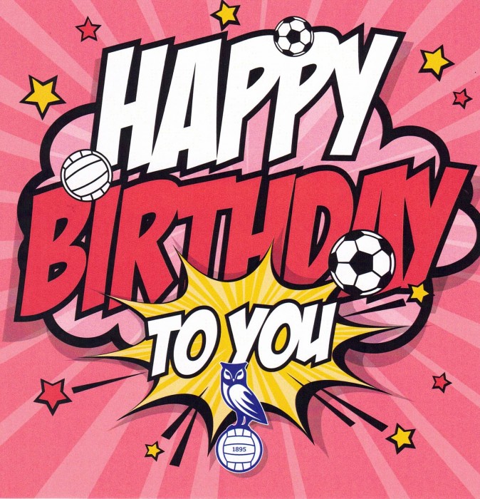 Oldham Comic Pink Birthday Card