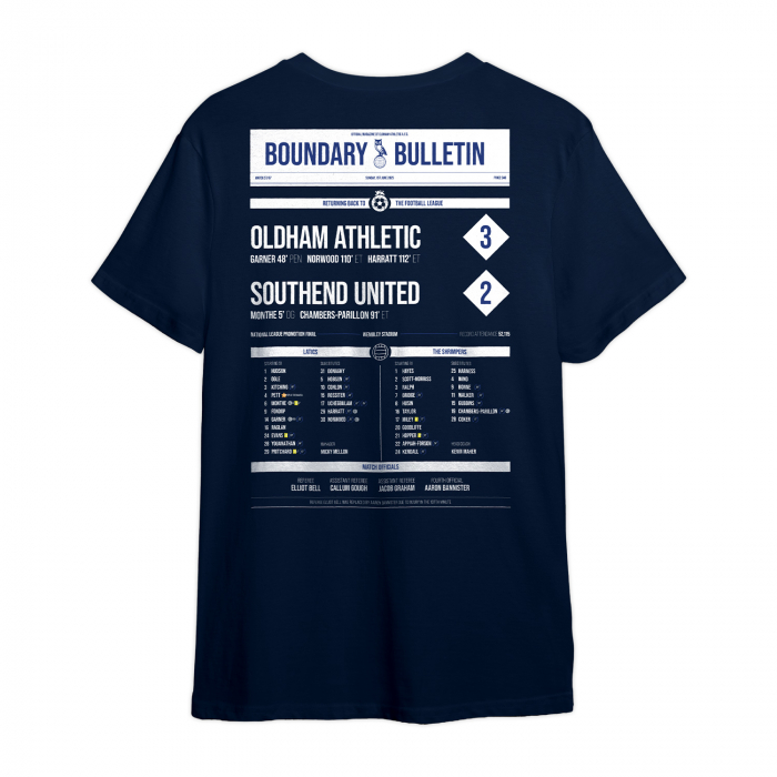 Oldham Match Poster Graphic Tee