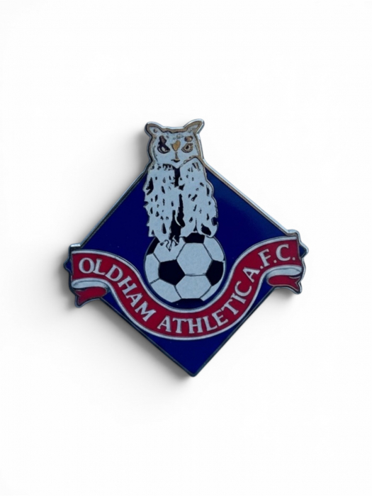Oldham 90s Retro Crest Pin Badge