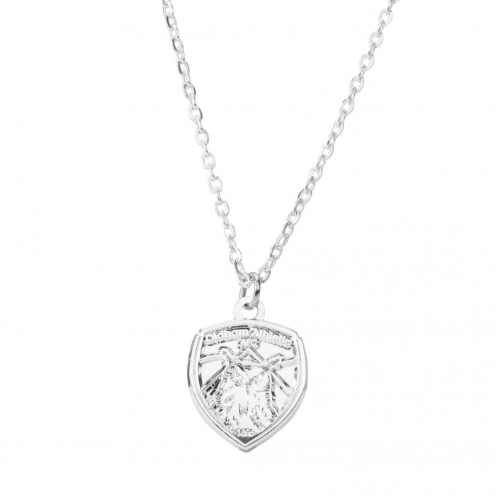 Oldham Silver Plated Crest Pendant & Chain